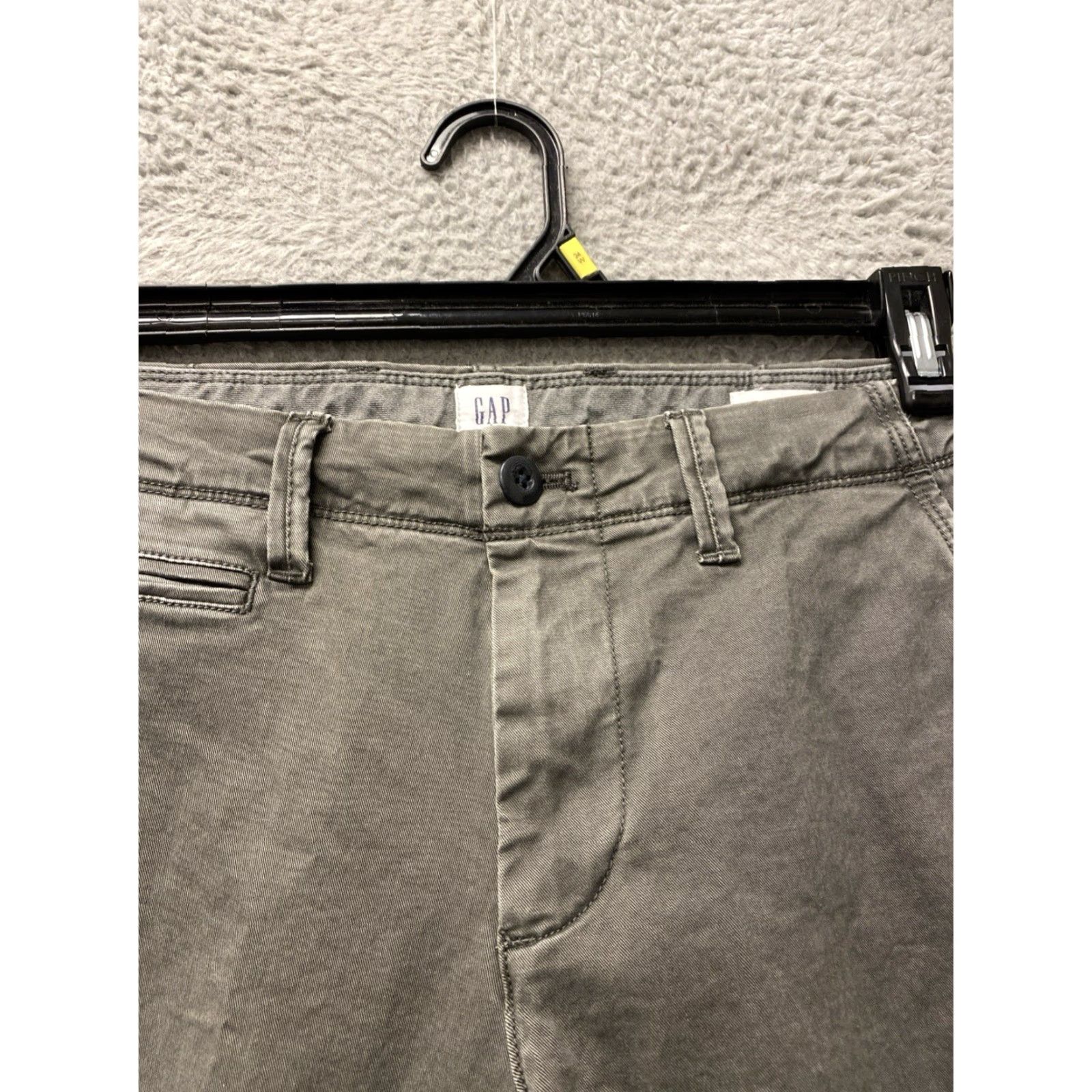 Gap GAP Pants Men Slim Chino 30x32 Gray Stretch Straight Leg Casual Workwear 5-Pocket City Preppy Modern Mens Size US 30 / EU 46 - 2 Thumbnail