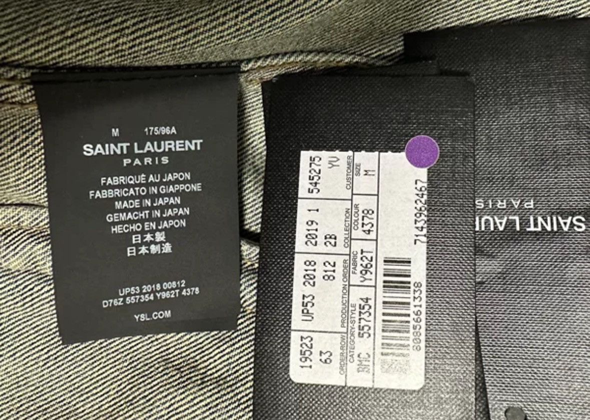 Saint Laurent Paris × Yves Saint Laurent Saint Laurent Men's M Size Vintage Western Denim Jacket Size US M / EU 48-50 / 2 - 6 Thumbnail