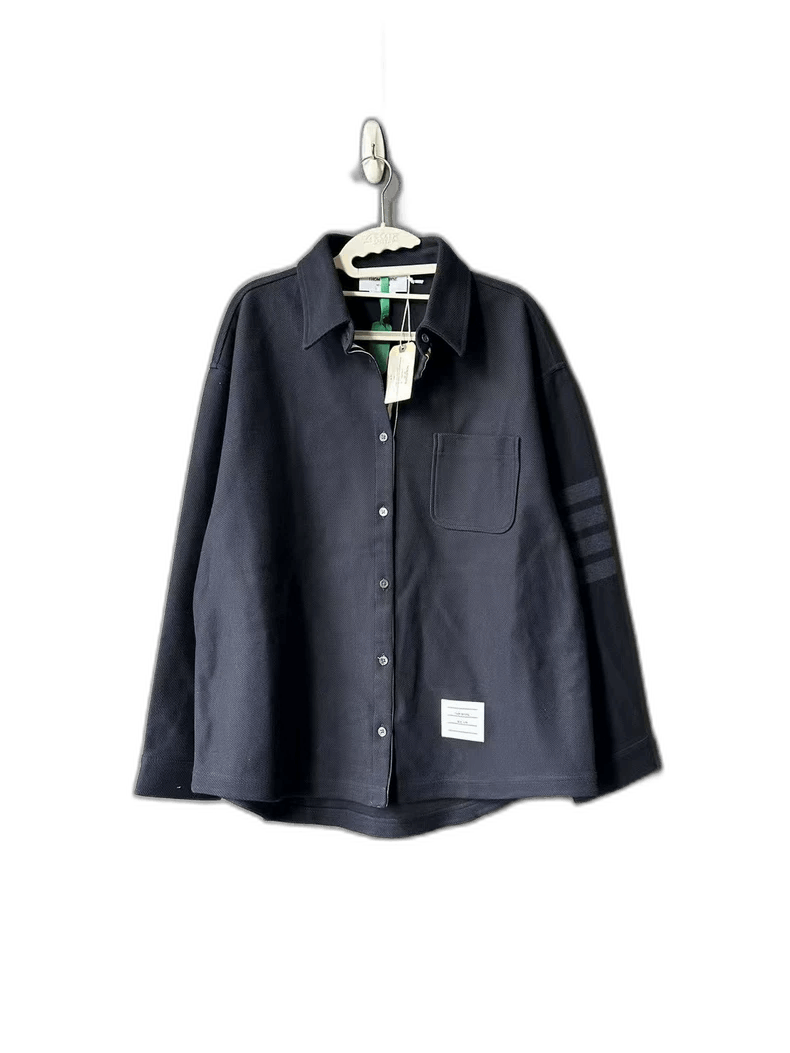 Thom Browne Thom Browne Navy Blue Sleeve Tag Jacket Size US M / EU 48-50 / 2 - 1 Thumbnail