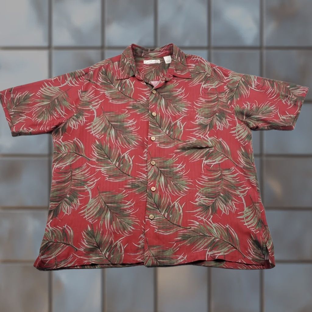 ALOHAS Caribbean Hawaiian Shirt Mens L Button-Up Short Sleeve Floral Aloha Shirt Size US L / EU 52-54 / 3 - 1 Thumbnail