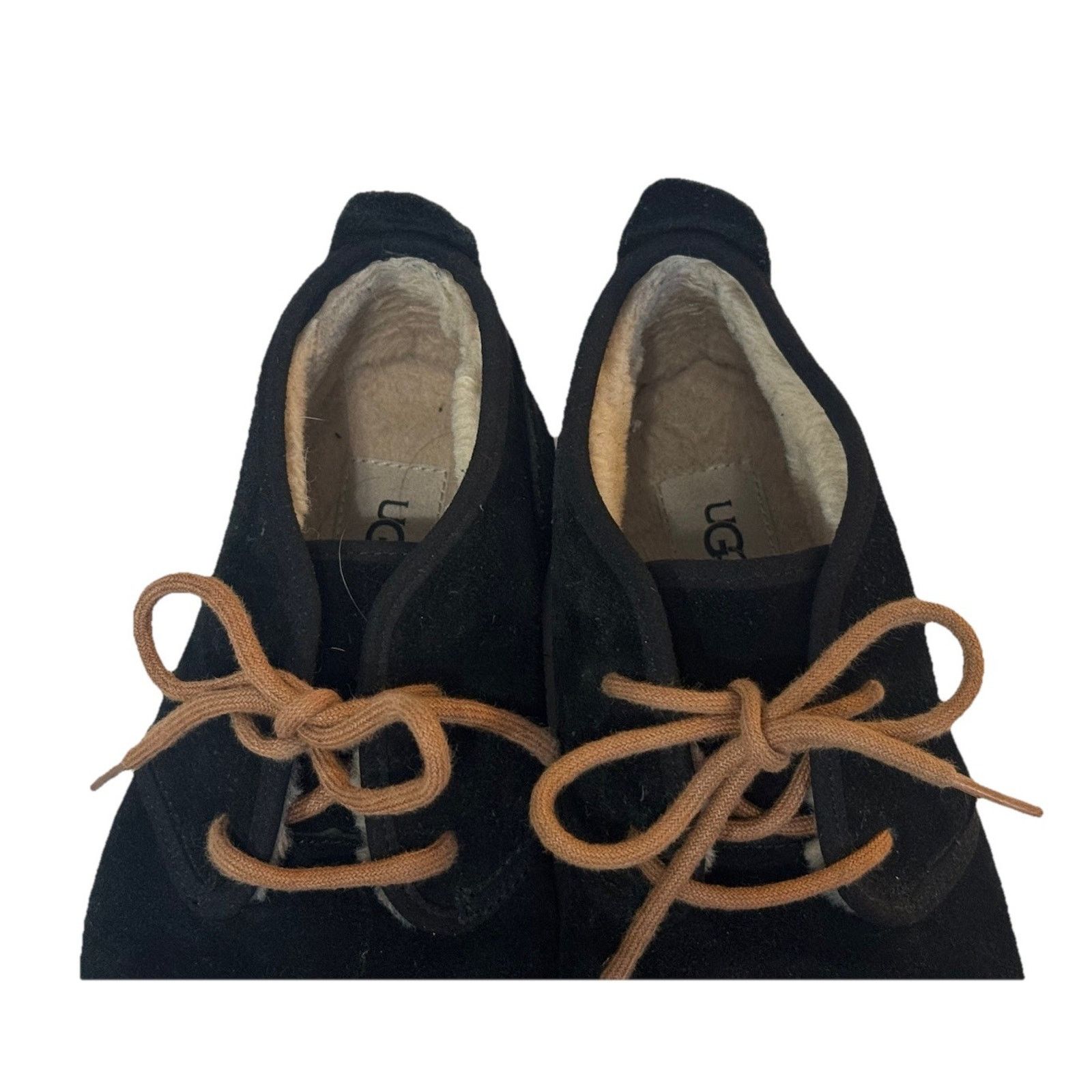 Ugg UGG Maksim Chukka Boots Black Suede Lace-Up Sheepskin Sz 8 Size US 8 / EU 41 - 5 Thumbnail