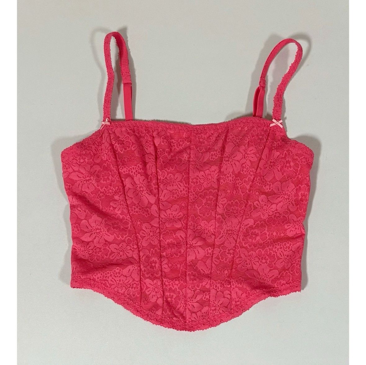 Victoria's Secret Magenta Floral Lace Bustier Bra Top Bralette Lingerie Size S Size S / US 4 / IT 40 - 2 Thumbnail