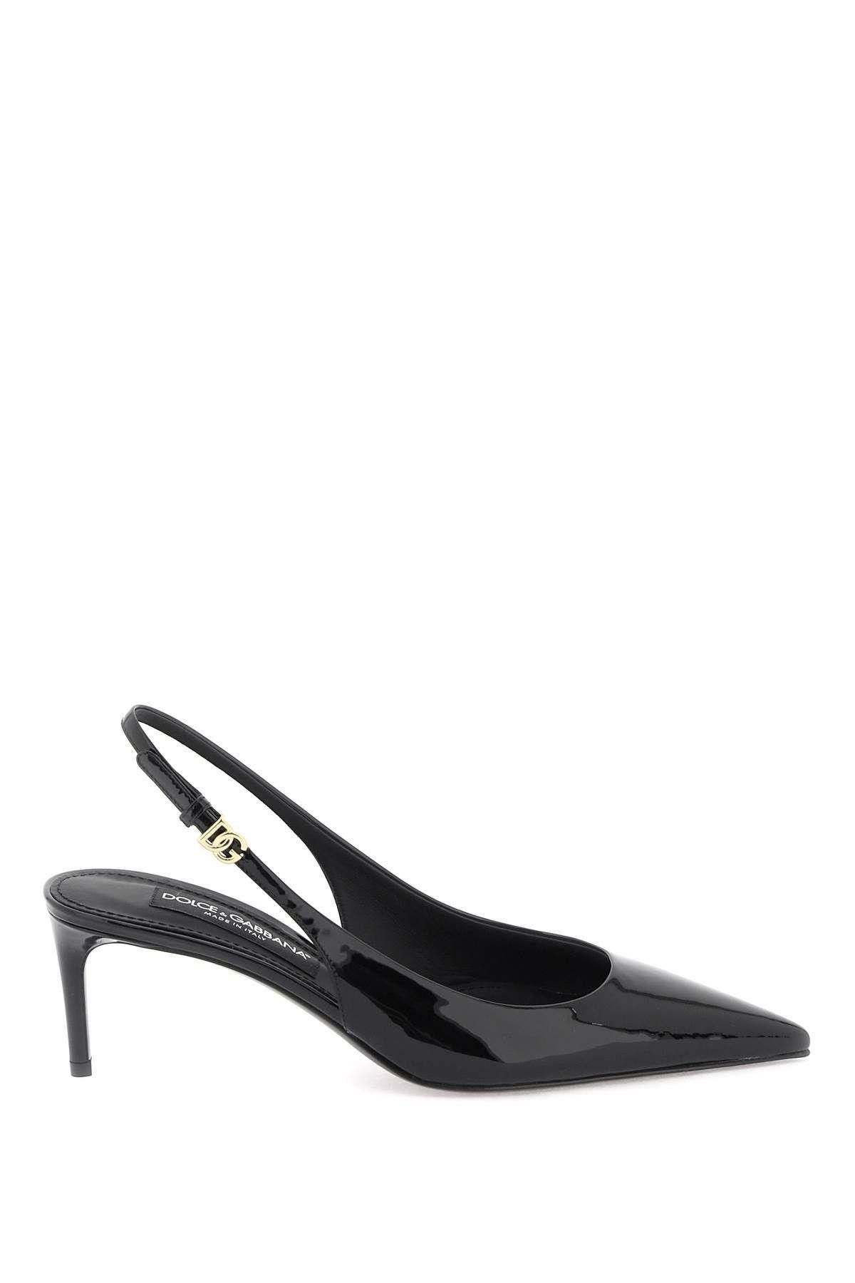 image of Dolce Gabbana Patent Leather Slingback Pumps Size Eu 39 For Women Shoes in Black
