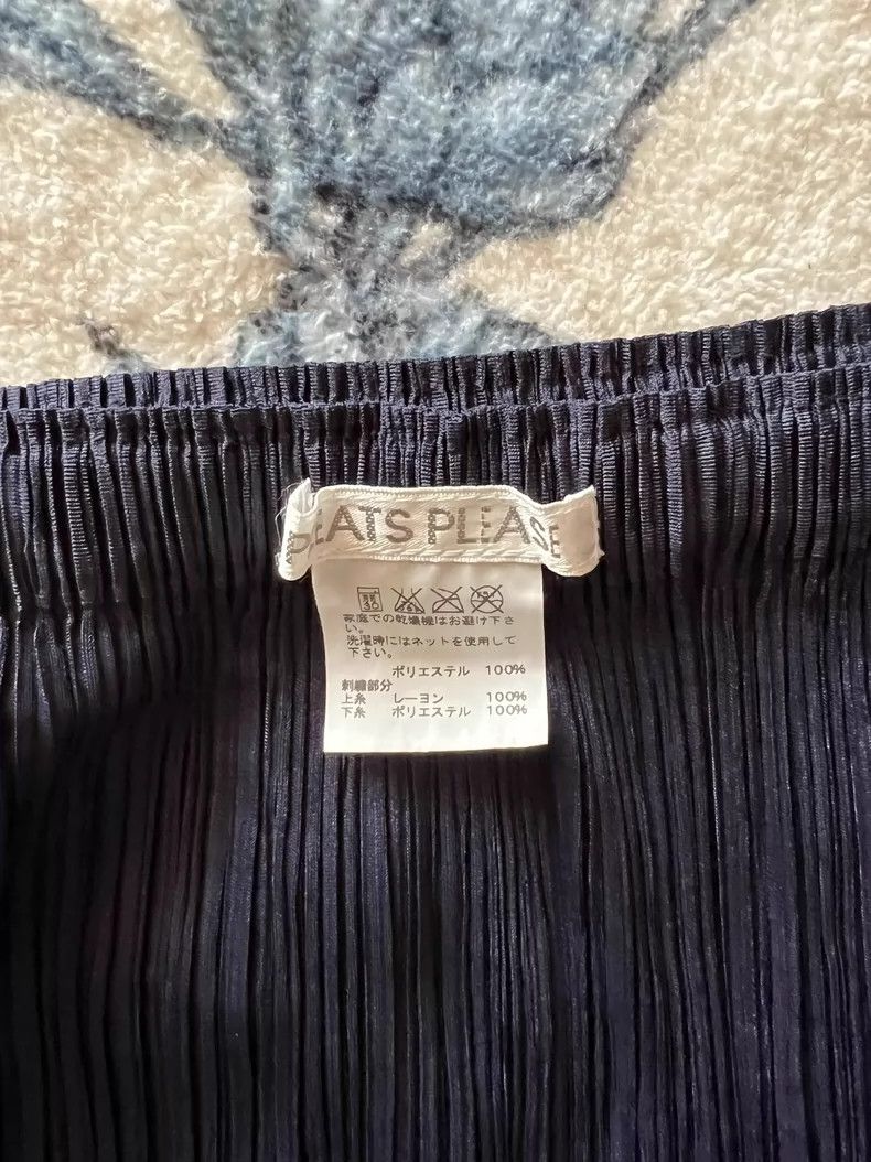 Issey Miyake Issey Miyake size:1 Black vintage beauty embroidered skirt Size 22" - 4 Thumbnail