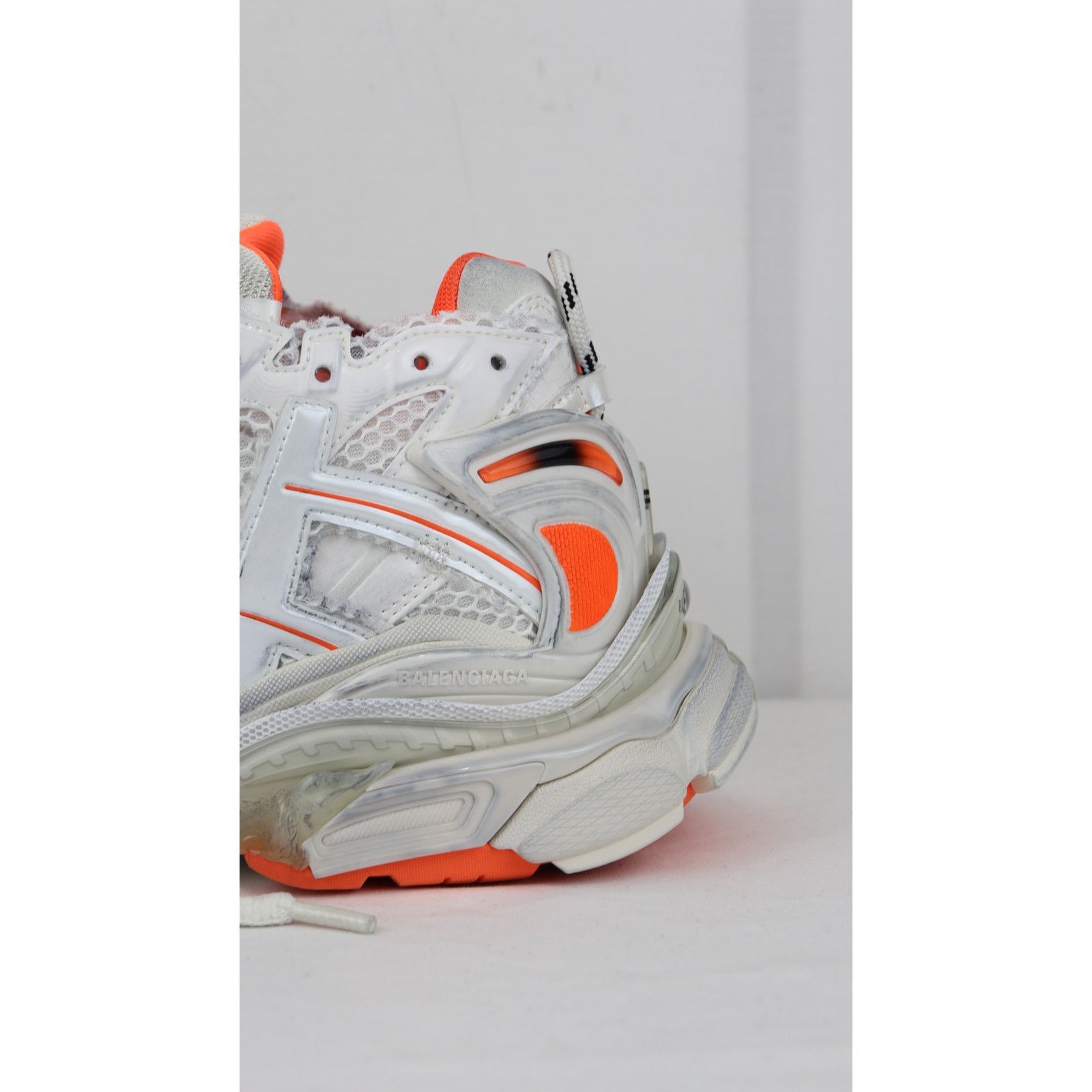 Balenciaga o1rshd1 Upper Mesh Rubber Runner in Neon Orange/Eggsh Size US 10 / EU 43 - 4 Thumbnail
