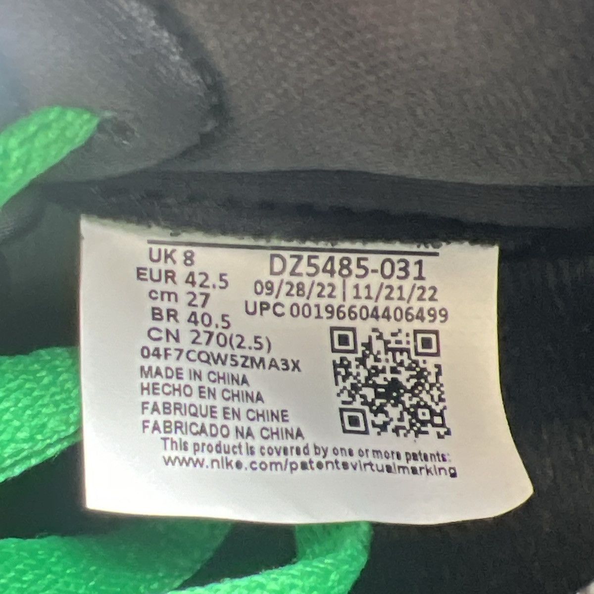 Jordan Brand Air Jordan 1 high lucky green Size US 9.5 / EU 42-43 - 8 Thumbnail