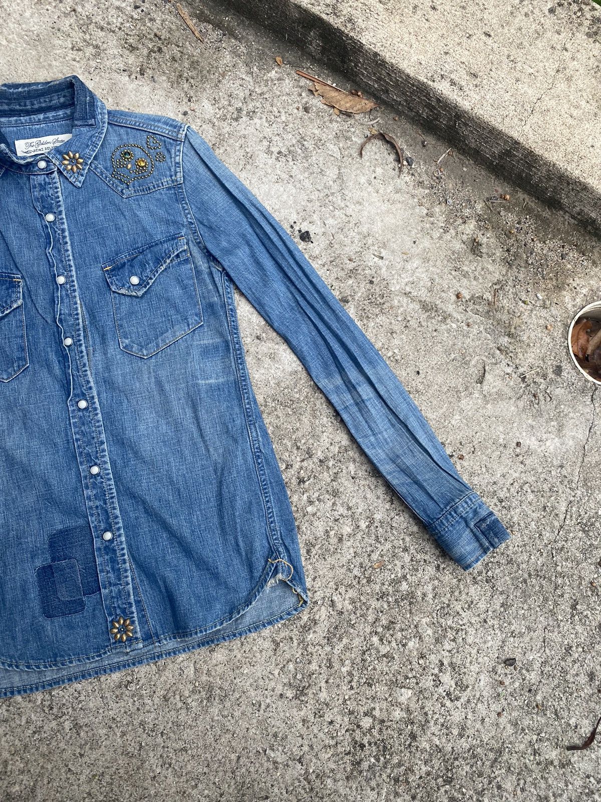 Remi Relief × Vintage Vintage Remi Relief Japan Pearl Snap Button Denim Shirt Size S / US 4 / IT 40 - 3 Thumbnail