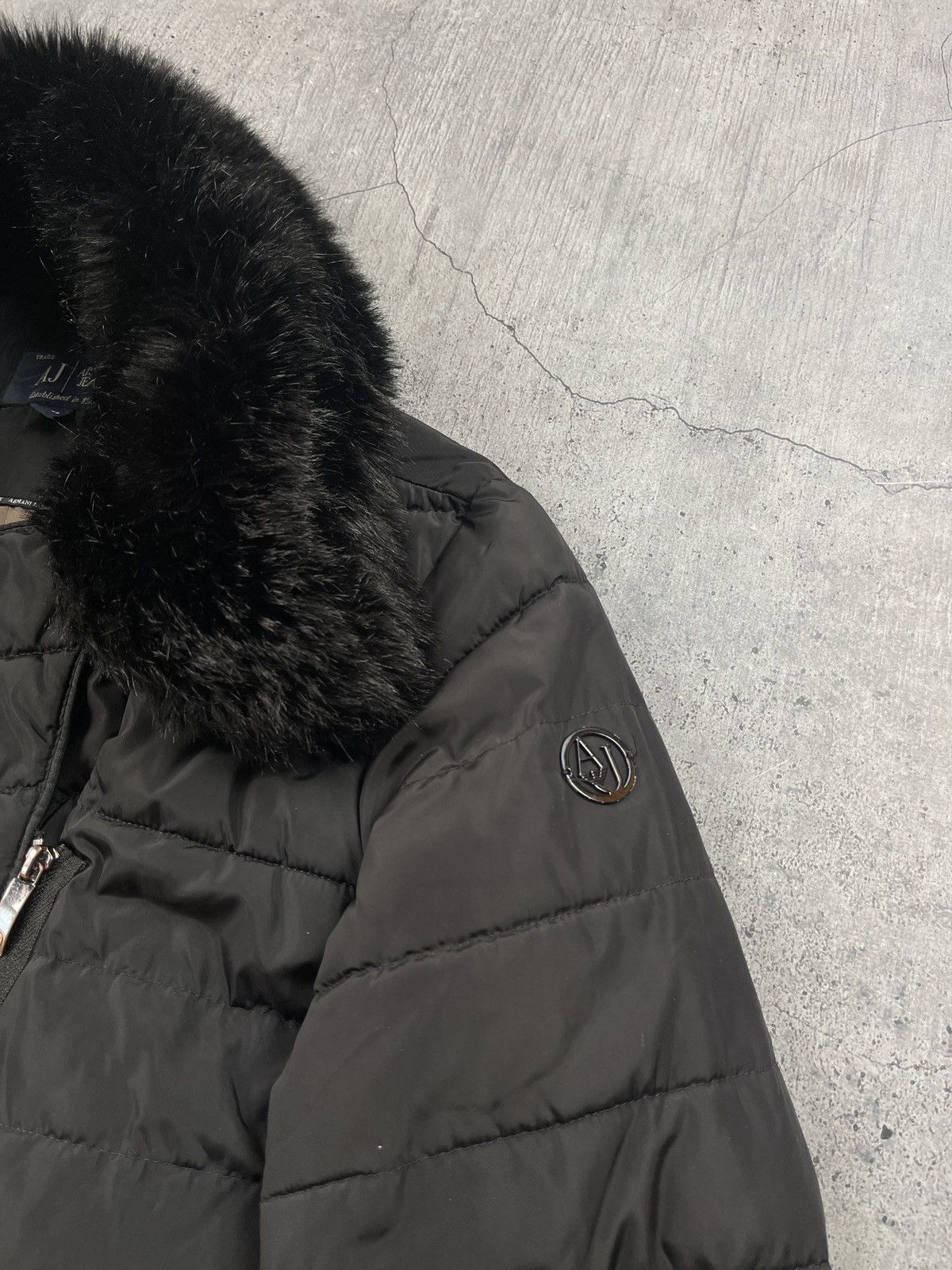 Armani × Japanese Brand × Vintage Armani Jeans Suede Fur Faux Jacket Size XL / US 12-14 / IT 48-50 - 3 Thumbnail