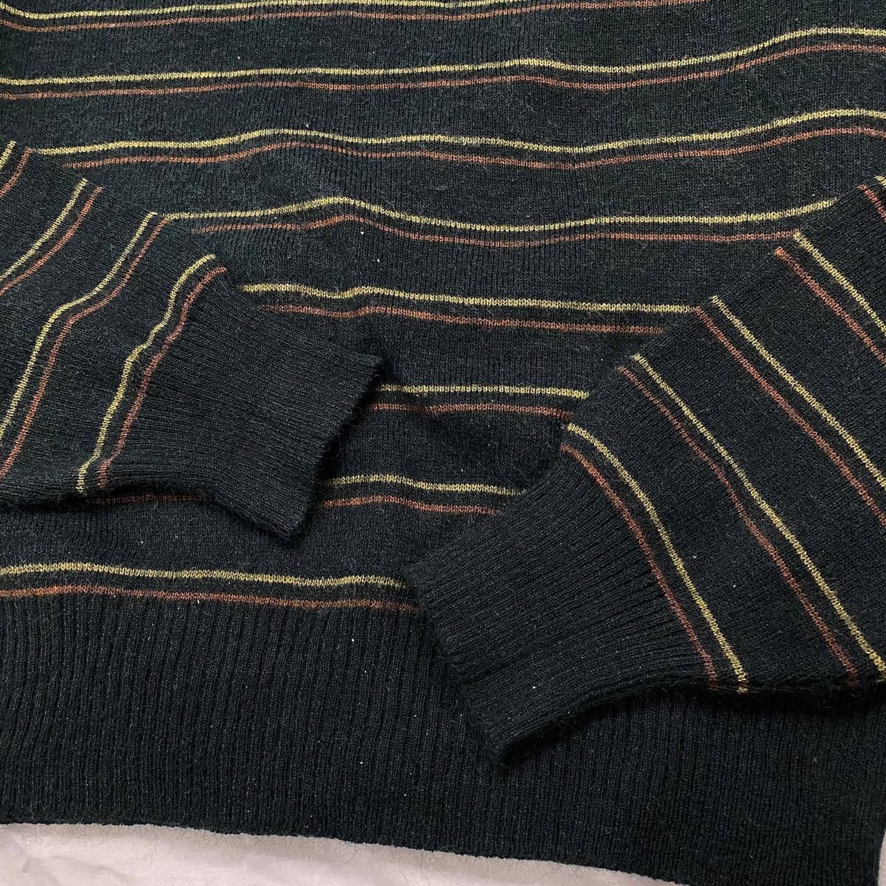 Lacoste Vintage 90s Crocodile Stripe Wool sweater Size US XL / EU 56 / 4 - 3 Thumbnail