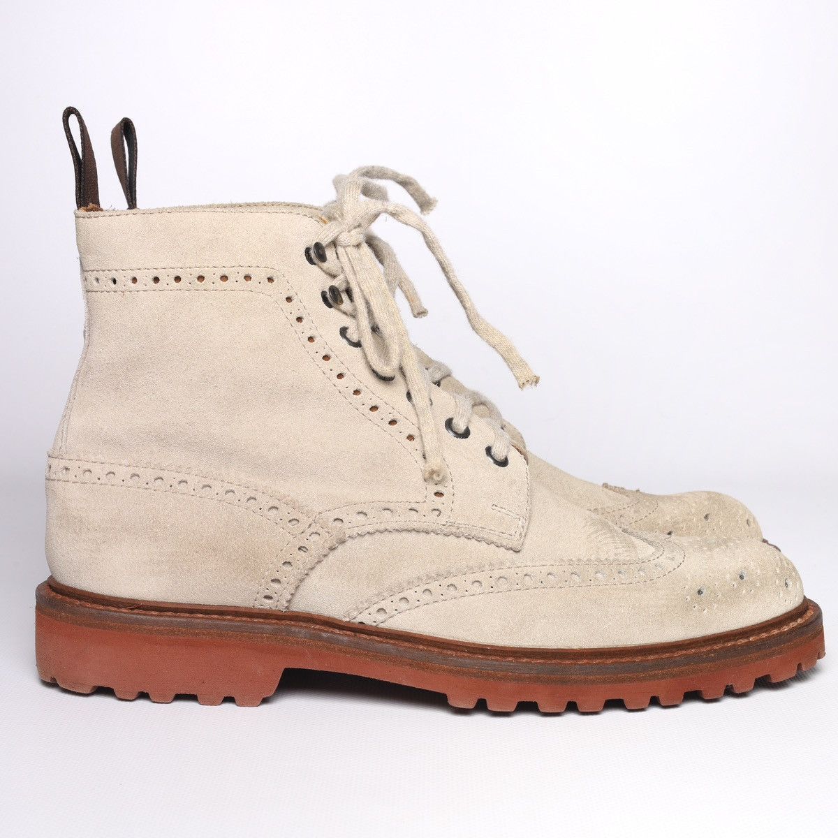 Eleventy Eleventy Suede Hi Derby Boots Shoes Beige Size US 7 / IT 37 - 2 Thumbnail