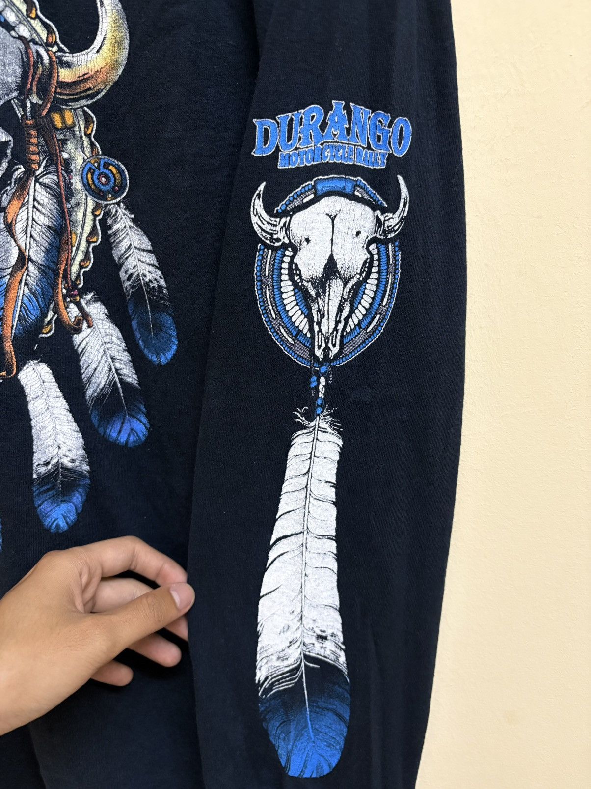 Vintage Vintage Durango Motorcycle Rally Sleeve Printed Longsleeve Size US M / EU 48-50 / 2 - 8 Thumbnail
