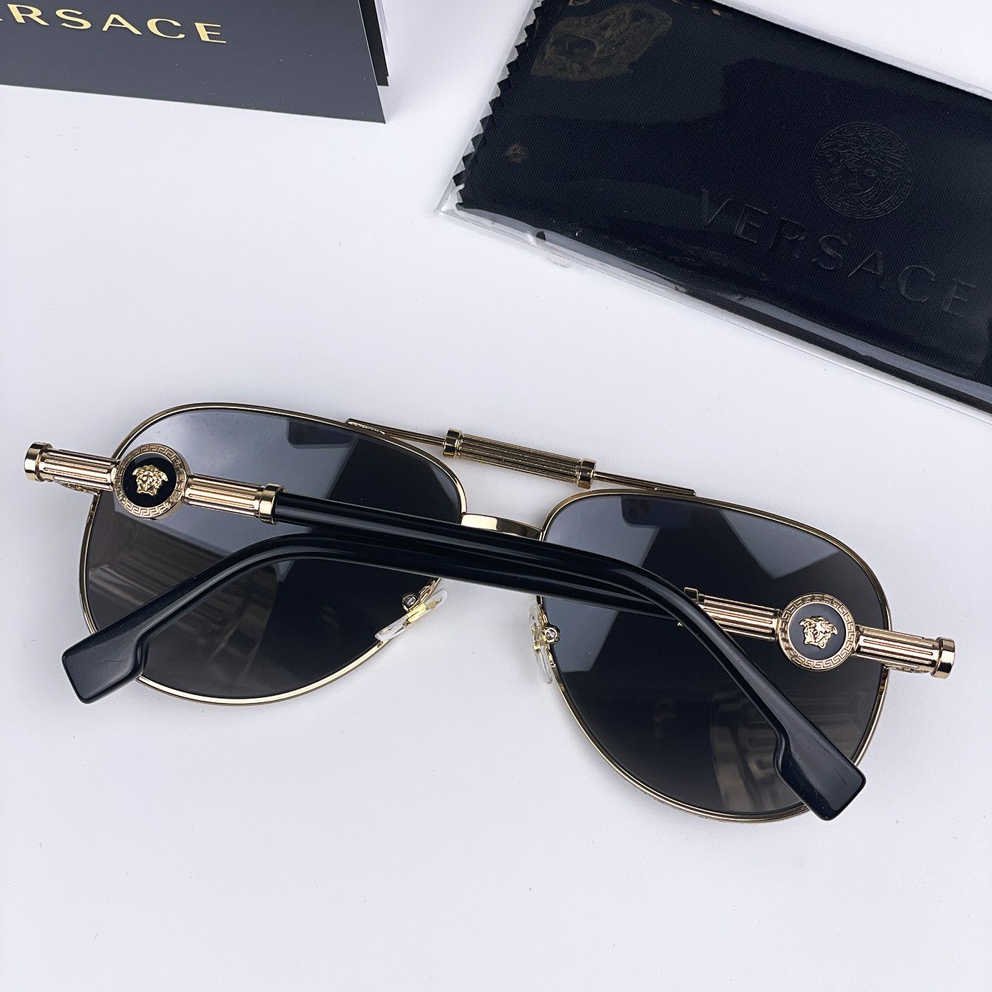 Versace NEW Versace VE2236 1002Z3 Aviator Unisex Sunglasses Size ONE SIZE - 2 Thumbnail
