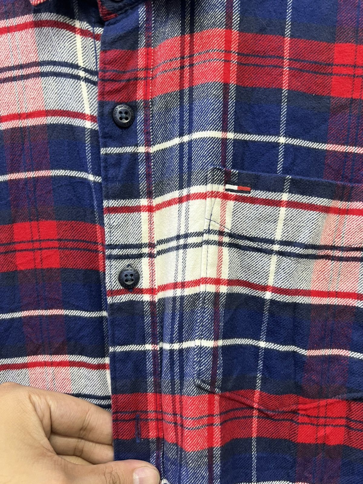 Flannel Tommy Hilfiger Denim Plaid Flannel Shirt – Relaxed Fit Size US M / EU 48-50 / 2 - 2 Thumbnail