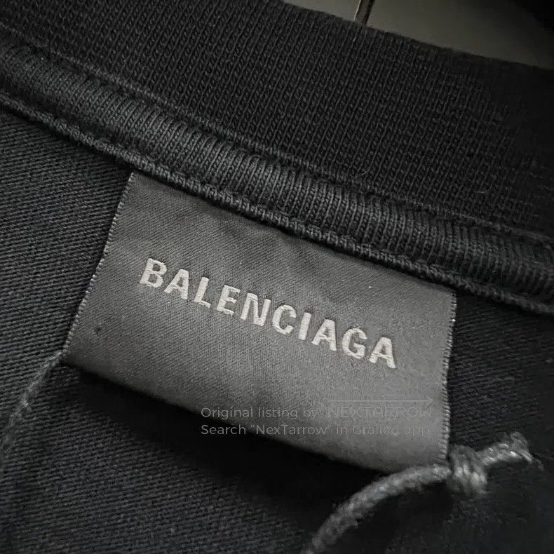 Balenciaga Balenciaga Black Back Logo Short Sleeve S Size Size US S / EU 44-46 / 1 - 5 Thumbnail