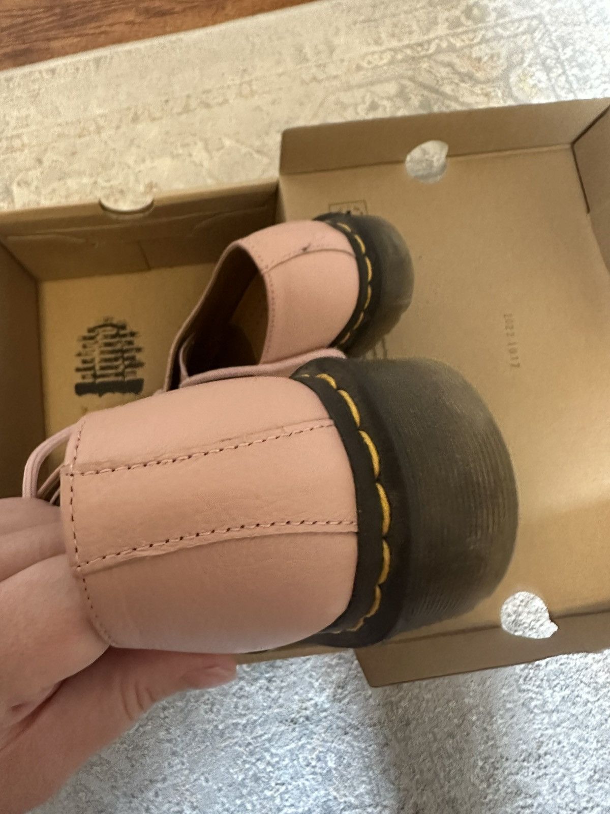 Dr. Martens Dr Martens Pink Virgina Peach Biege Platform loafers Size US 7 / IT 37 - 4 Thumbnail