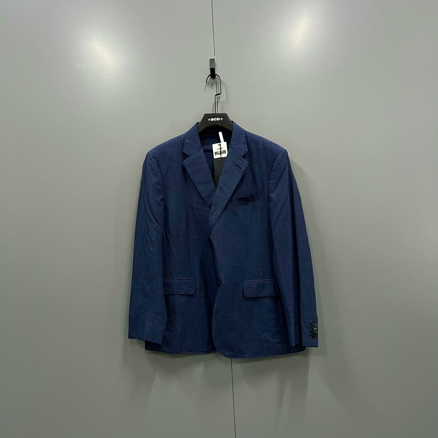 Ermenegildo Zegna Zegna Dark Blue Small Check Suit Size US L / EU 52-54 / 3 - 1 Thumbnail