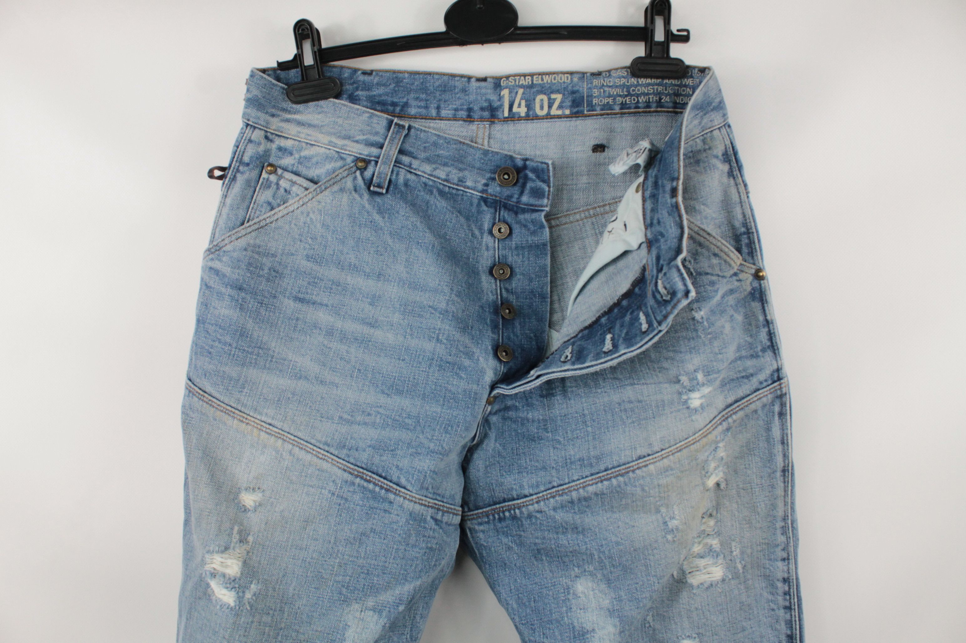 G-Star RARE G-Star 5620 Elwood x 14OZ Red Listing Denim Limited Size US 33 - 10 Thumbnail