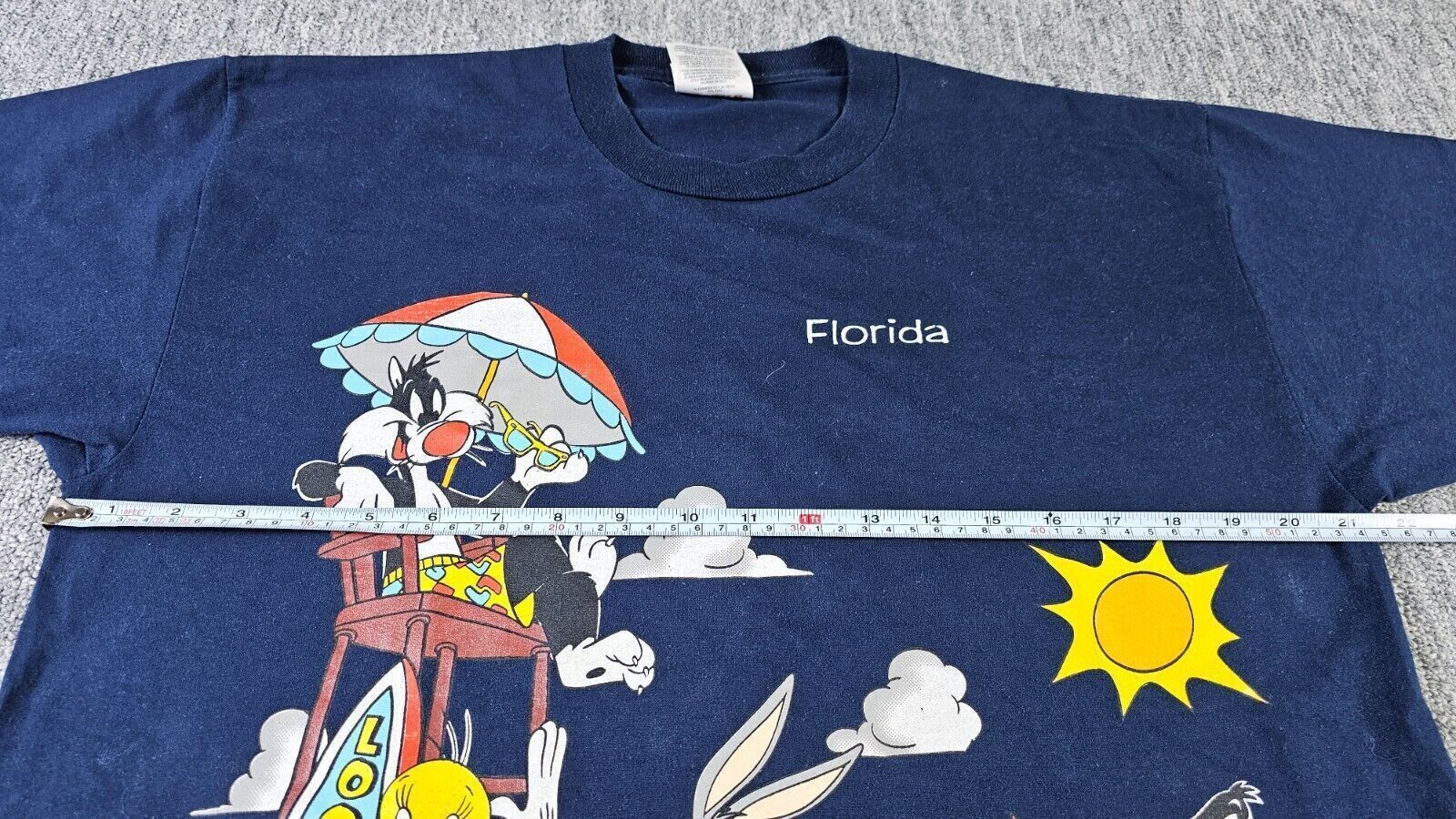 Jerzees 1996 Looney Tunes Florida T-Shirt Single Stitch USA L Size US L / EU 52-54 / 3 - 10 Thumbnail