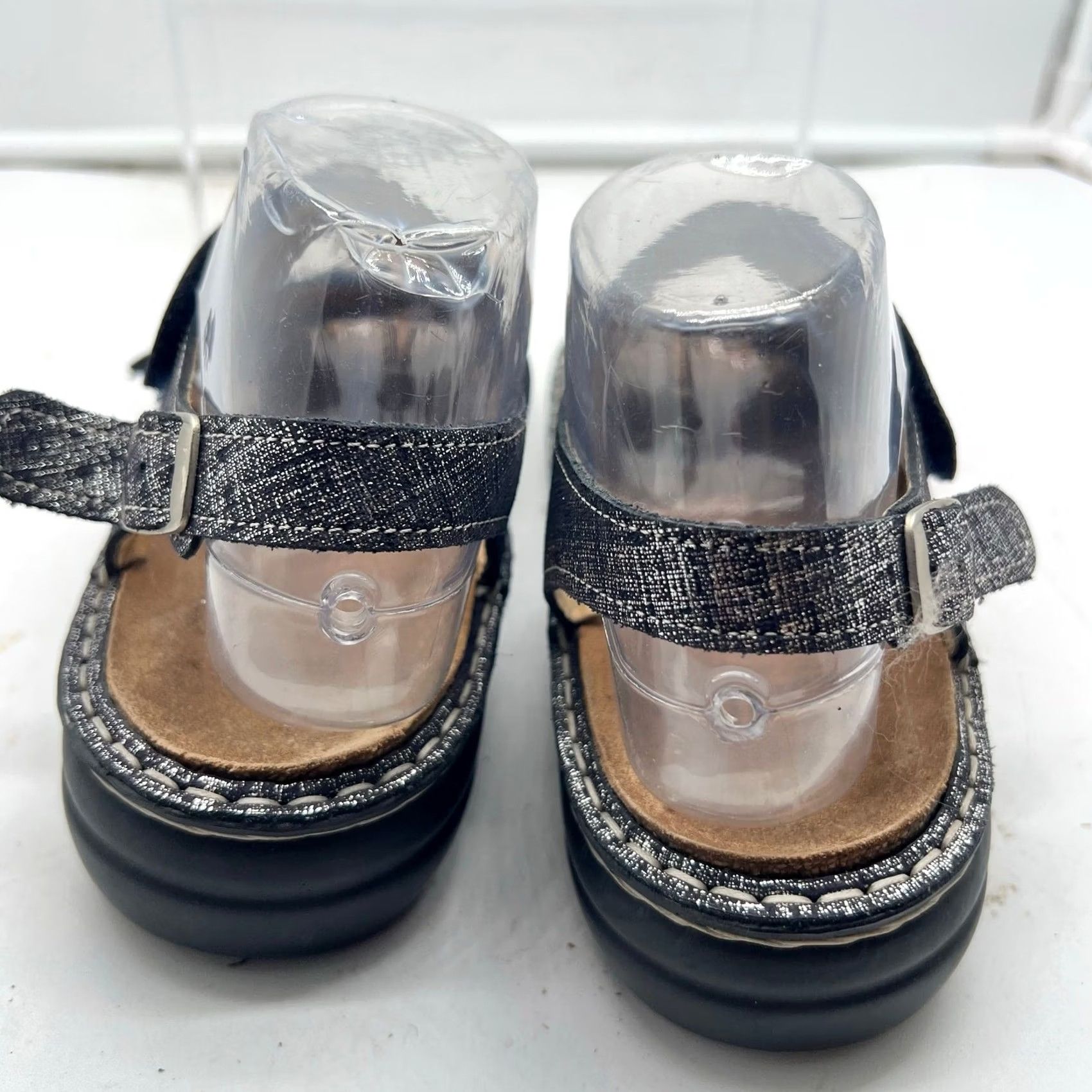 Vintage Finn Comfort Gomera Sandals Women 38 US 7-7.5 Metallic Silver Leather Slingback Size US 7 / IT 37 - 5 Thumbnail