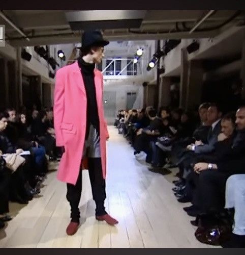 Yohji Yamamoto YYPH 🇯🇵 Pink Wool Yuzen Dyed Wolf Reversible Chester coat 3 Size US L / EU 52-54 / 3 - 7 Thumbnail