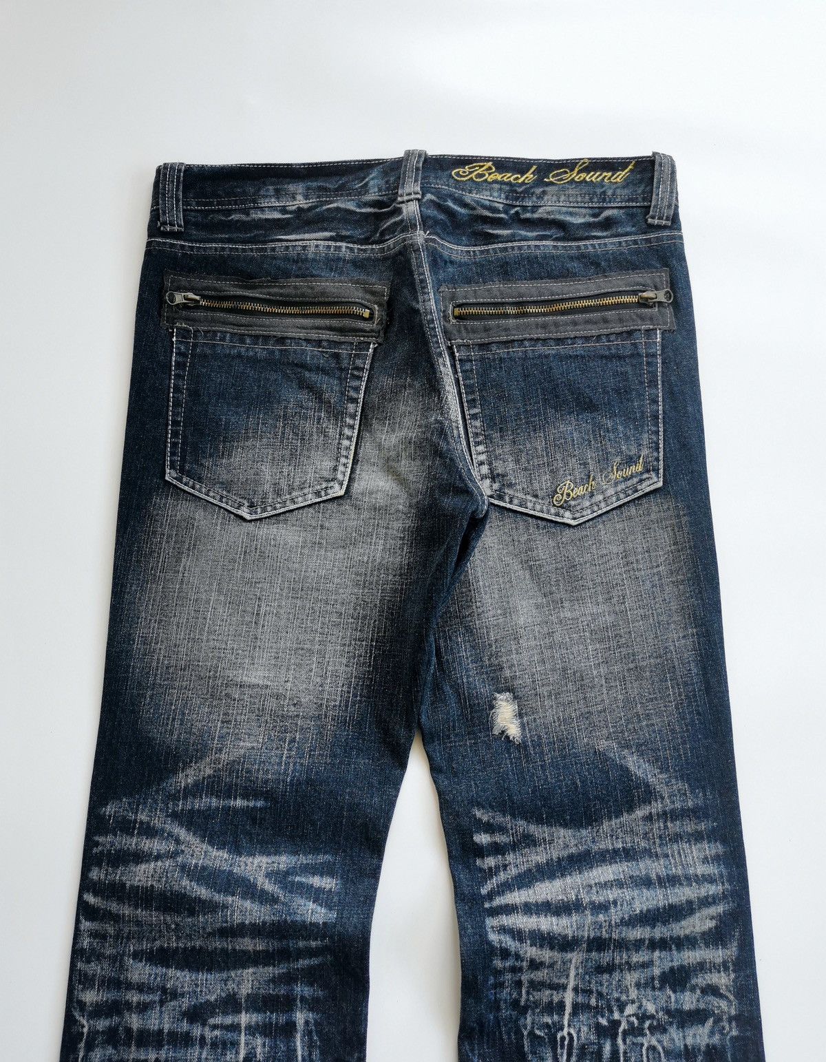 Tornado Mart Beach Sound Flared Bootcut Zipper Jeans Size US 34 / EU 50 - 8 Thumbnail