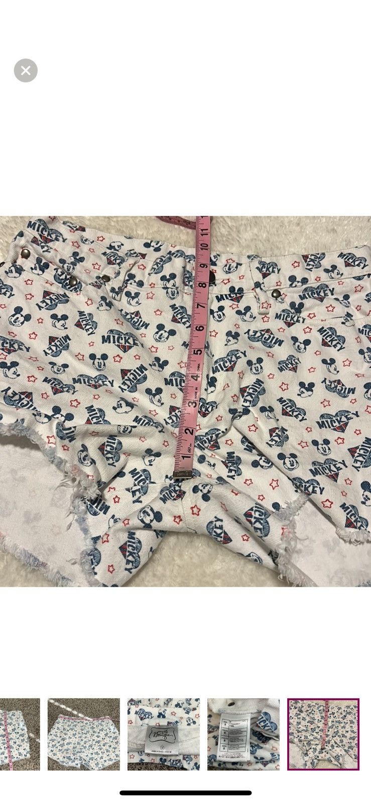 Disney Disney boutique denim high waisted Mickey jeans shorts Size 30" / US 8 / IT 44 - 4 Thumbnail