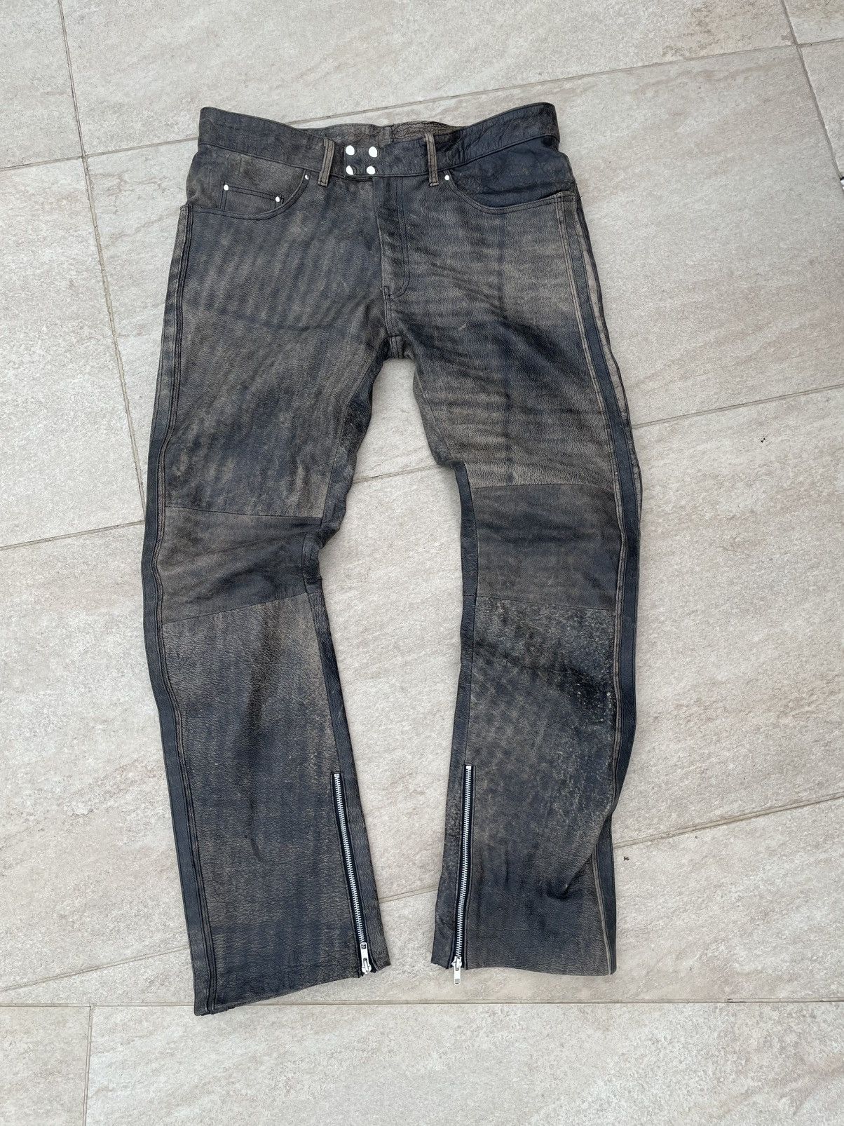 Other Years of Tears antique Racer pants/ cracked leather Size US 35 - 1 Thumbnail