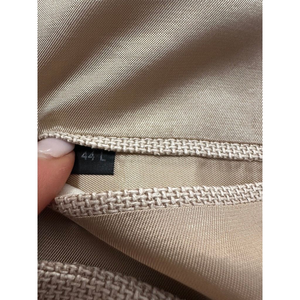John Weitz John Weitz khaki silk three button blazer size 44L Size 44L - 6 Thumbnail