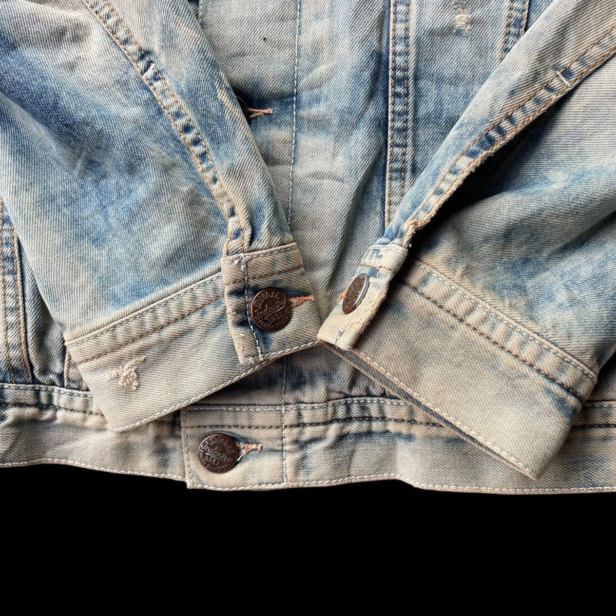 Diesel VINTAGE DIESEL LEATHER PILE BLANKET LINED DENIM JACKET Size US S / EU 44-46 / 1 - 10 Thumbnail