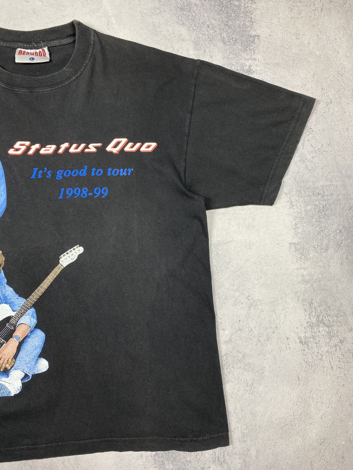 Band Tees Status Quo Vintage 1998-99 Its Good To Tour T Shirt Size US L / EU 52-54 / 3 - 4 Thumbnail