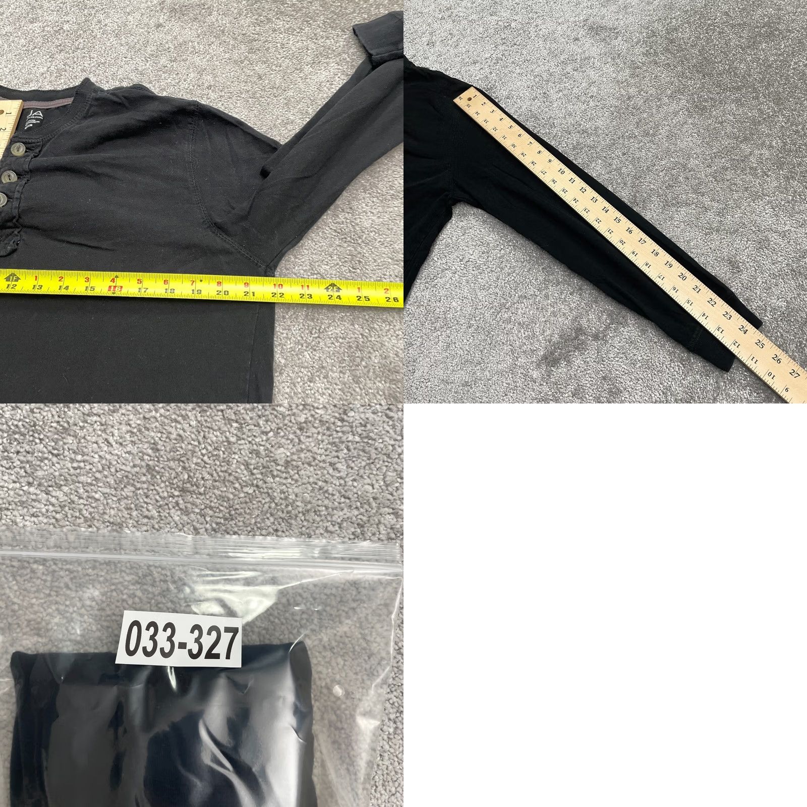 Vintage JA John Ashford Henley Shirt Mens M Black Long Sleeve Cotton Casual Outdoor Size US M / EU 48-50 / 2 - 8 Thumbnail
