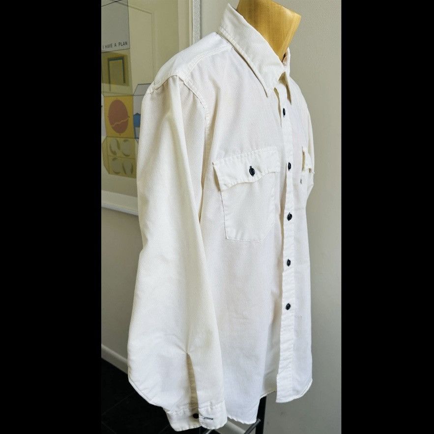 Levi's × Levi's Vintage Clothing × Vintage VINTAGE 1980s LEVI'S WORK SHIRT BUTTON FRONT WHITE TAG XL Size US XL / EU 56 / 4 - 6 Thumbnail
