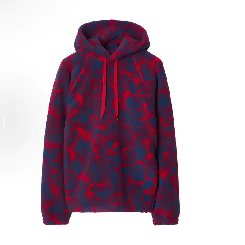 Burberry Burberry XL Winter Burgundy Wool Blend Hoodie Size US XL / EU 56 / 4 - 1 Thumbnail