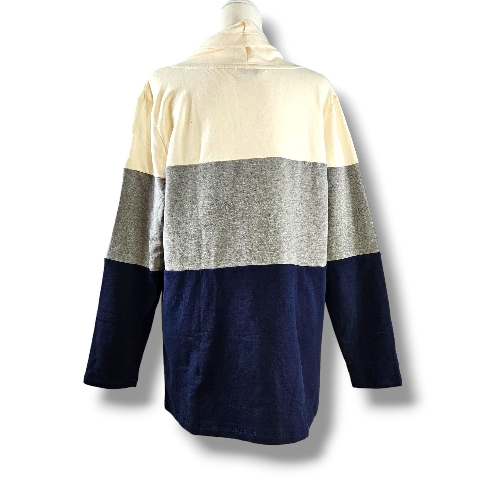 Other EUC Real Comfort Colorblock Soft Cozy Cowlneck Top Sz. L Size L / US 10 / IT 46 - 3 Thumbnail