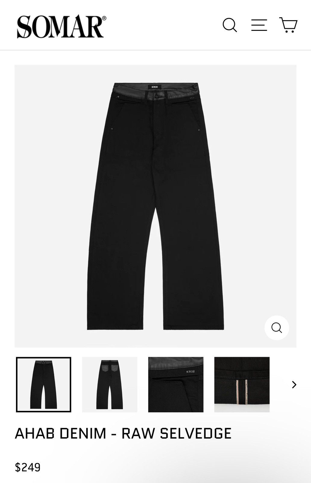 Somar SOMAR AHAB DENIM RAW SELVEDGE | Grailed