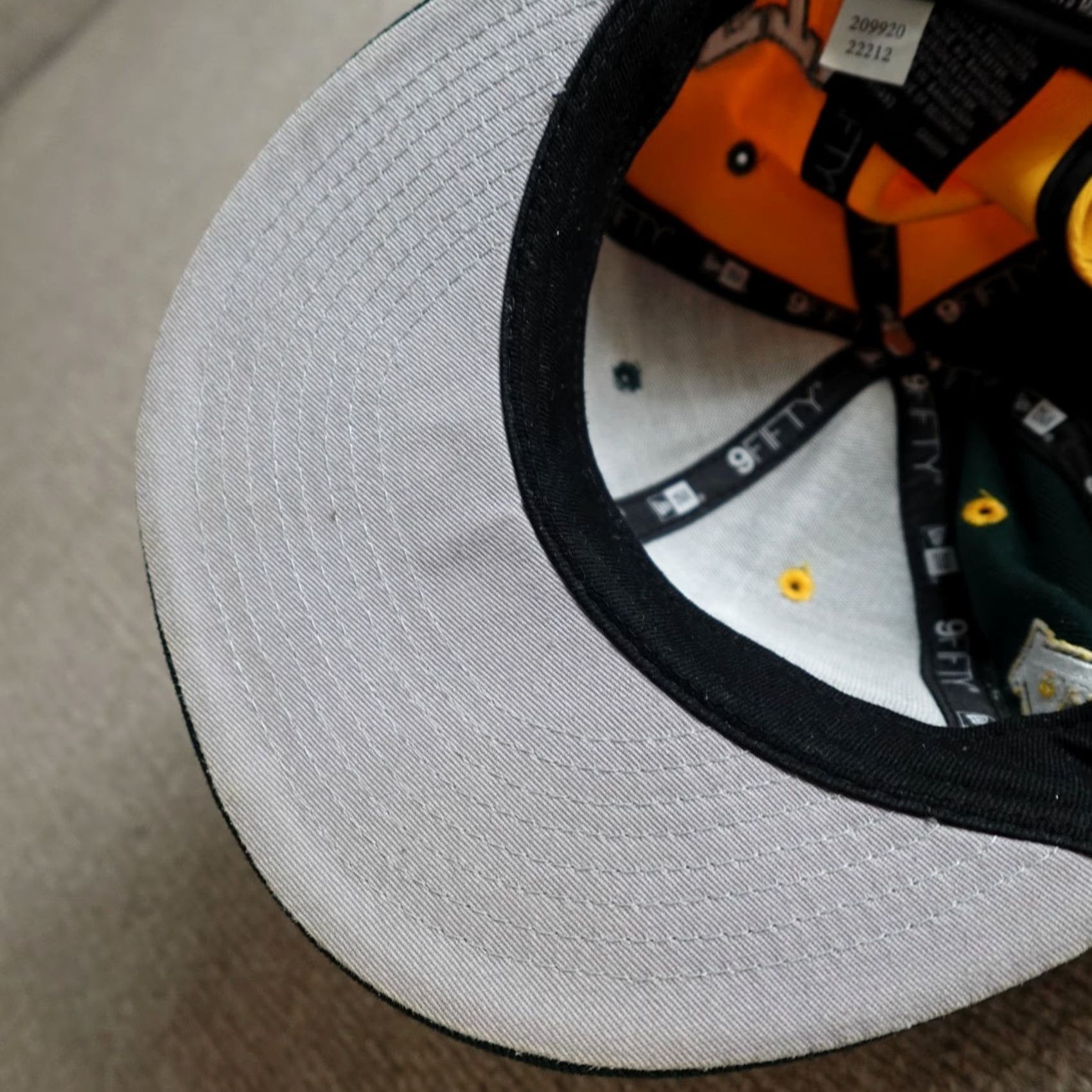 New Era New Era Oakland A's Hat Snapback Geometric Green Yellow 9Fifty Embroidered Adjustable Men Summer Spring Vintage: No Signed: No Size ONE SIZE - 3 Thumbnail