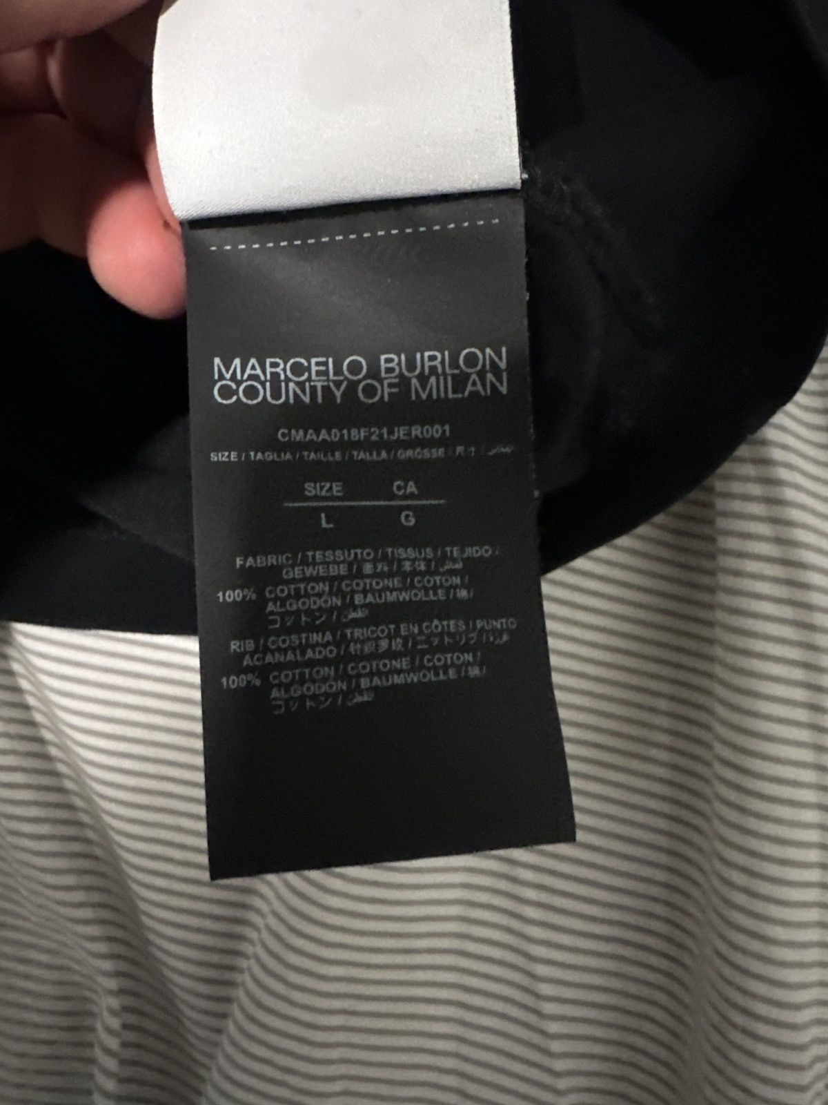 Marcelo Burlon Marcelo Burlon Black/ blue wings tee Size US L / EU 52-54 / 3 - 4 Thumbnail