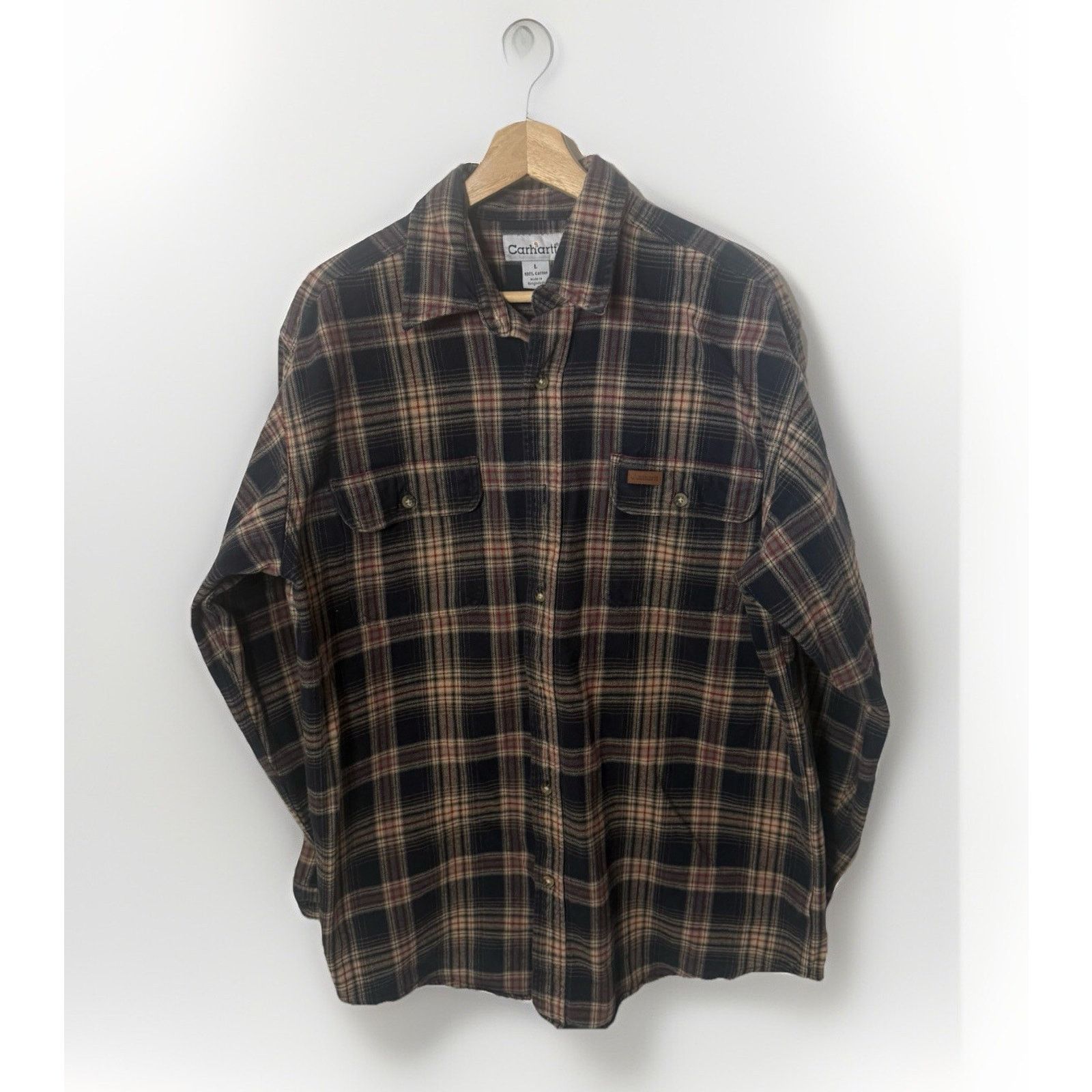 Carhartt Carhartt Shirt Flannel Plaid Workwear Cabincore Gorpcore Size US L / EU 52-54 / 3 - 1 Thumbnail