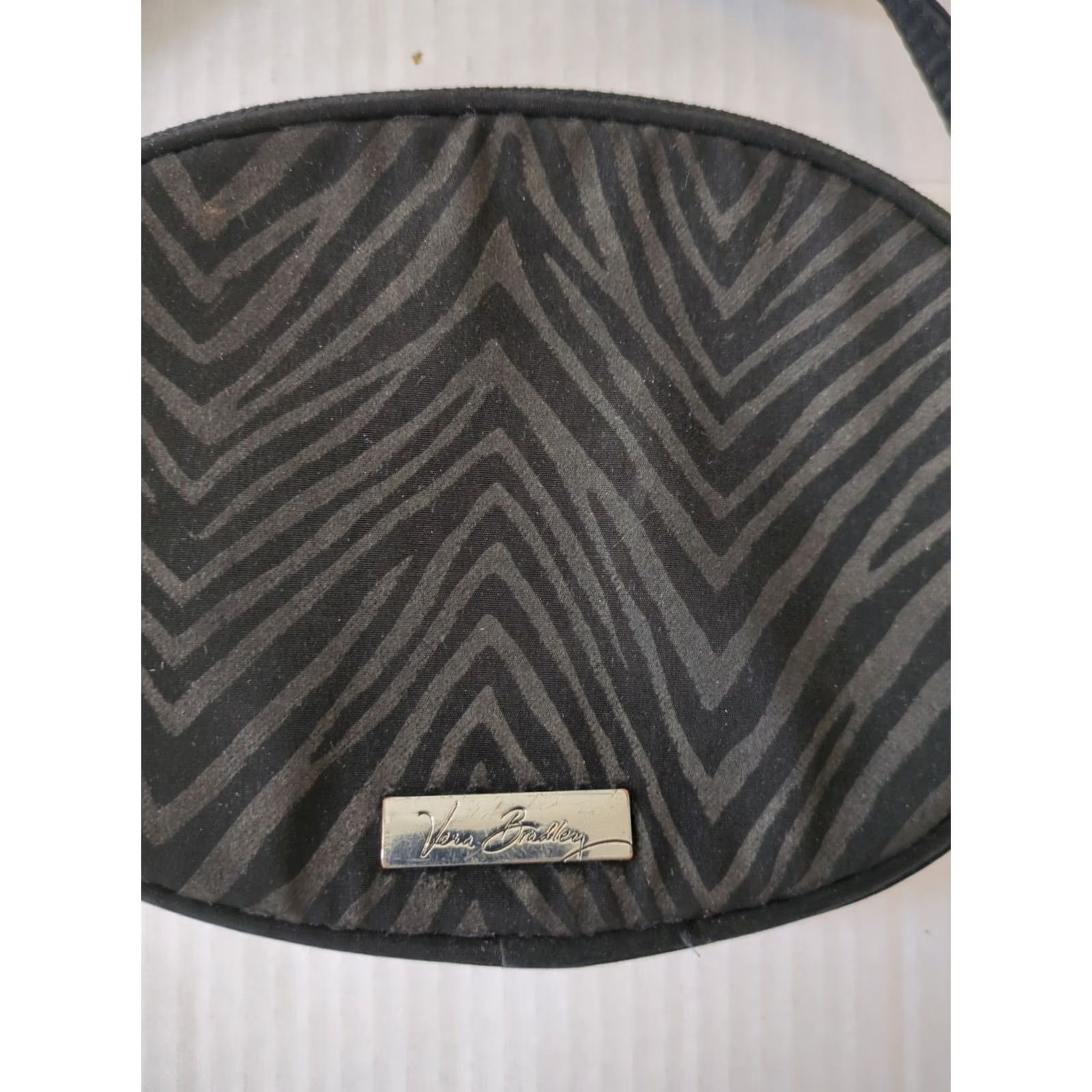 Vera Bradley Vera Bradley Crossbody Bag Zebra Flock Velvet Black Velvety Zebra Rosewood Adjustable Small Women Size ONE SIZE - 2 Thumbnail