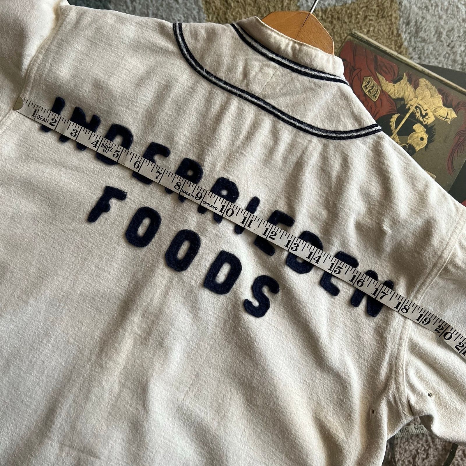 Vintage 1940s Inderrieden Foods Baseball Jersey | Pepperell | Size M Size US M / EU 48-50 / 2 - 21 Thumbnail