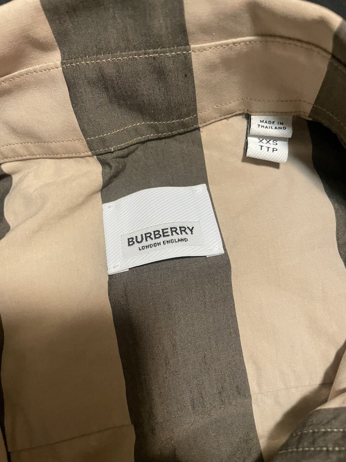 Short Sleeve Burberry Button Up