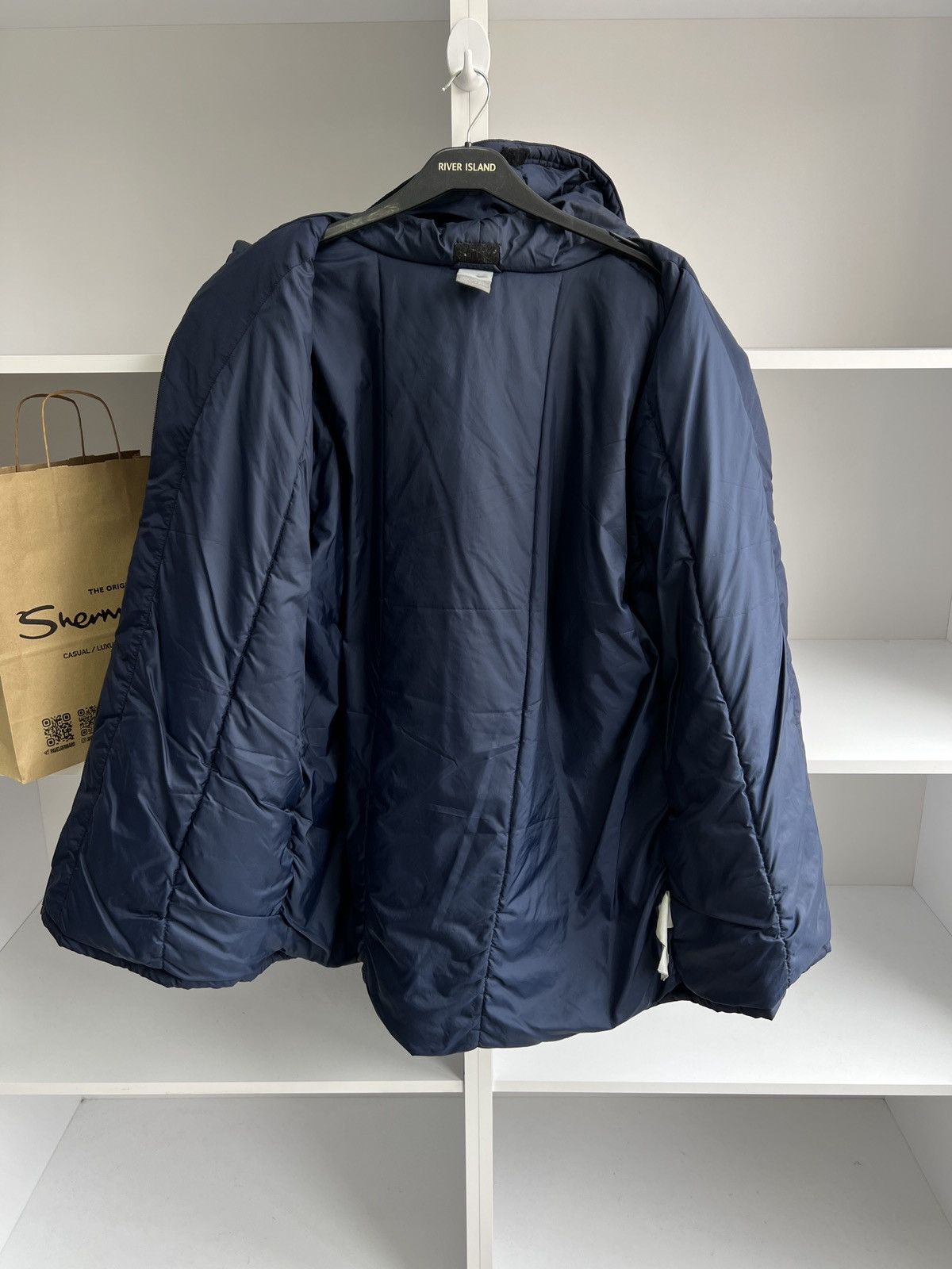 Nike × Vintage 90s Nike Retro Logo Vintage Y2K Puffer Outdoor Jacket Size US XL / EU 56 / 4 - 11 Thumbnail