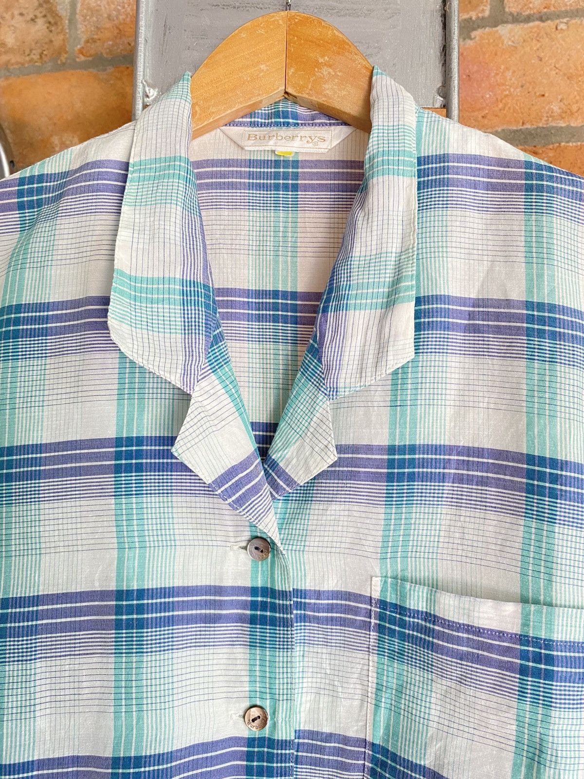Burberry Burberry Pastel Plaid Button-Up Shirt Size ONE SIZE - 11 Thumbnail