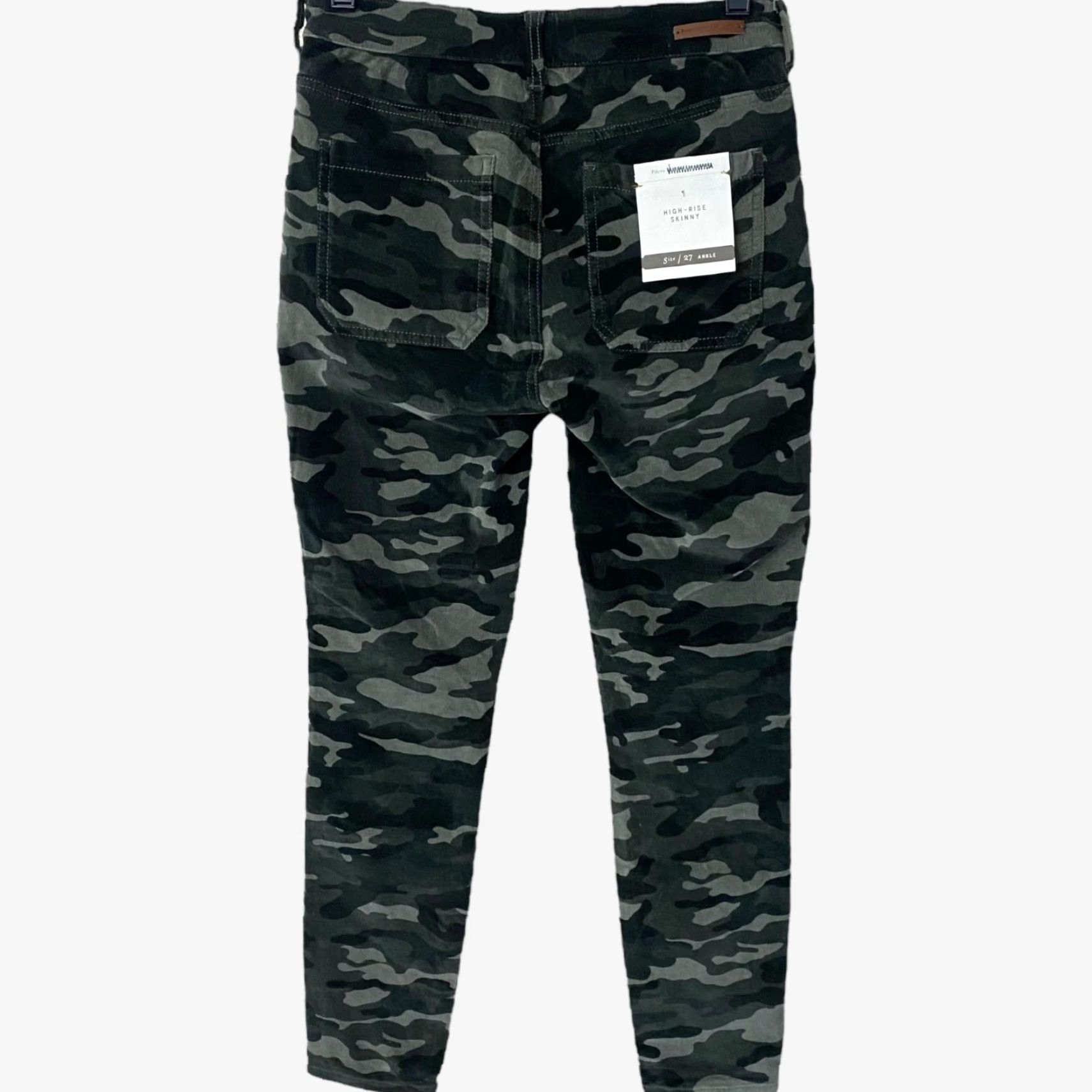 Anthropologie VINTAGE Anthropologie Pilcro Corduroy High-Rise Skinny Ankle Pants Green Camouflage Women's 27 New Size 27" / US 4 / IT 40 - 4 Thumbnail