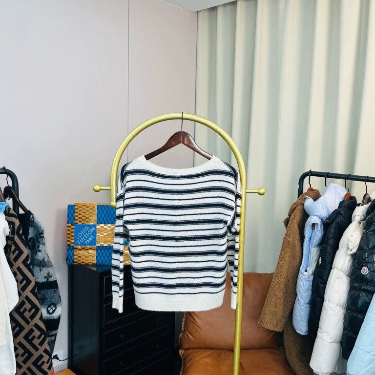 Dior Dior Striped black and white cashmere sweater Size XS / US 0-2 / IT 36-38 - 2 Thumbnail