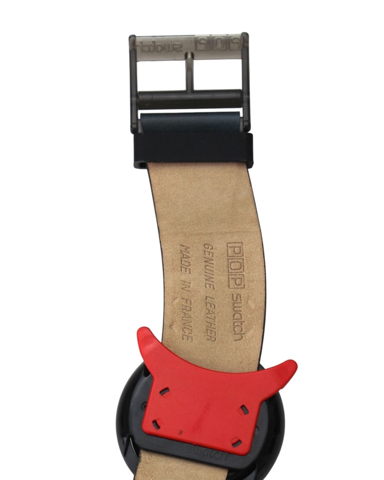 Swatch 1994 SWATCH POP “DEVIL HEAD” W DEVIL TAIL LEATHER STRAP Size ONE SIZE - 9 Thumbnail