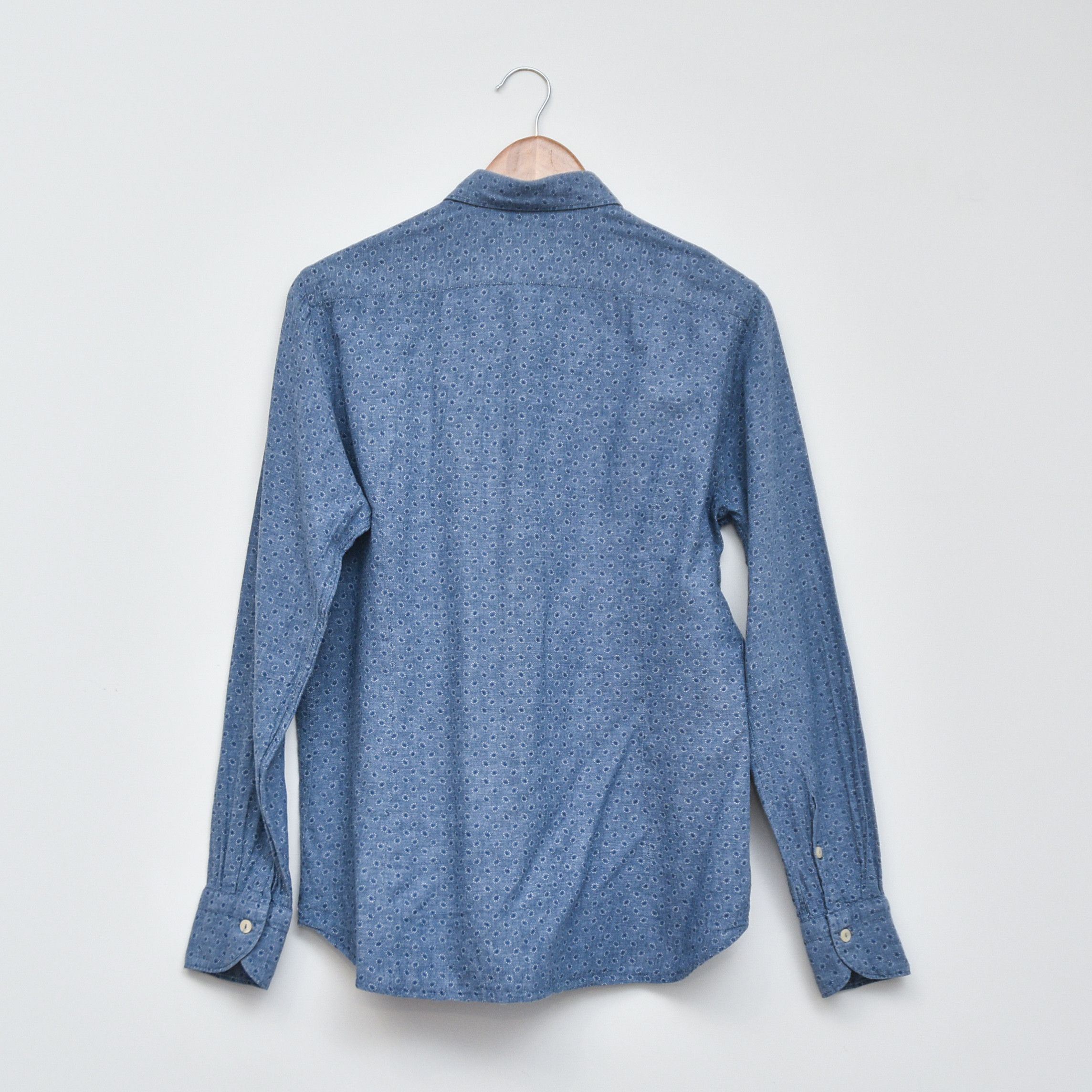 Tintoria Mattei TINTORIA MATTEI 954 Blue Polka Dot Slim Fit Cotton Shirt Size US M / EU 48-50 / 2 - 4 Thumbnail