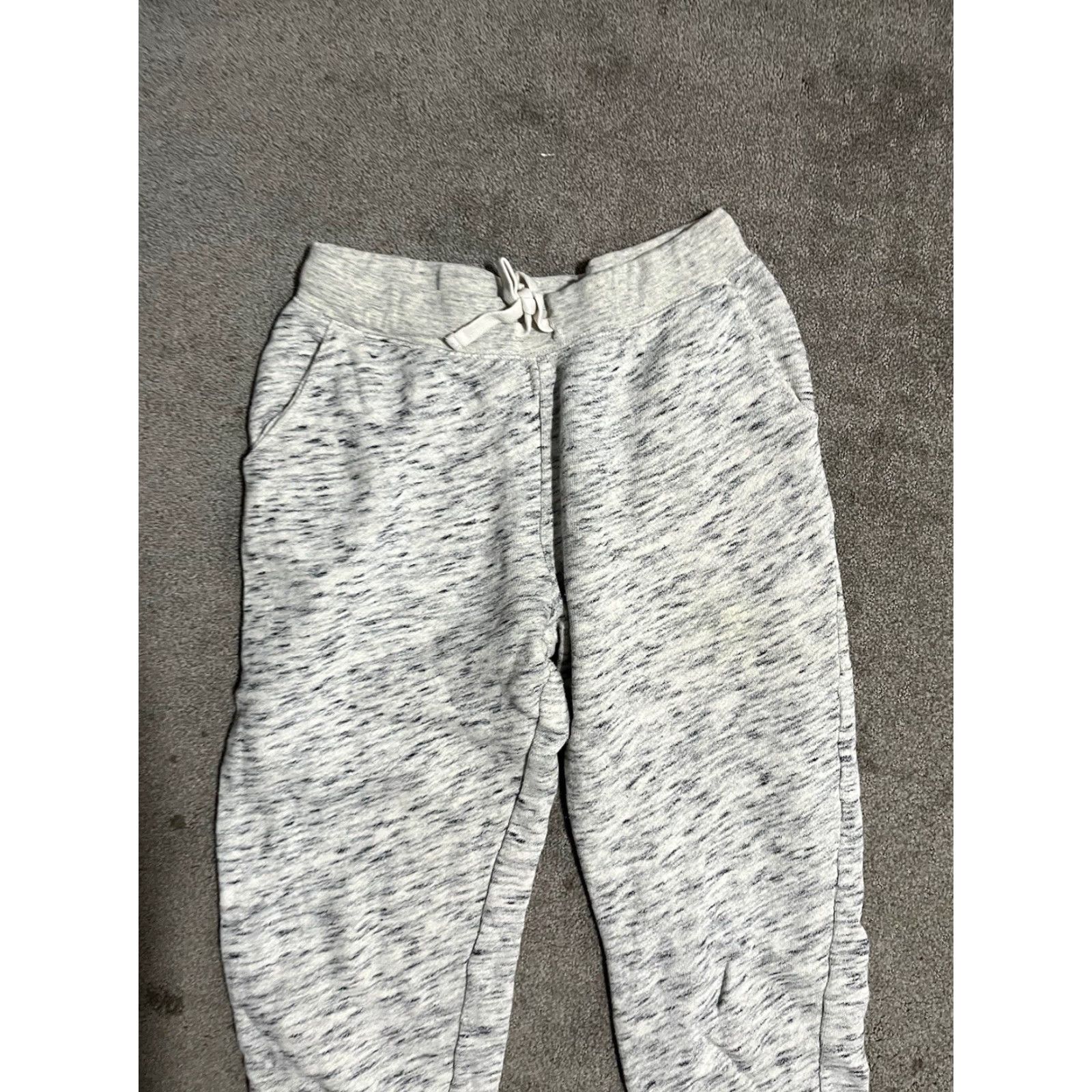 J.Crew J. Crew Vintage Fleece Cotton Terry Joggers Women's S Cream/Black AT807 Speckle-Pattern Lounge Pants Size 28" / US 6 / IT 42 - 2 Thumbnail