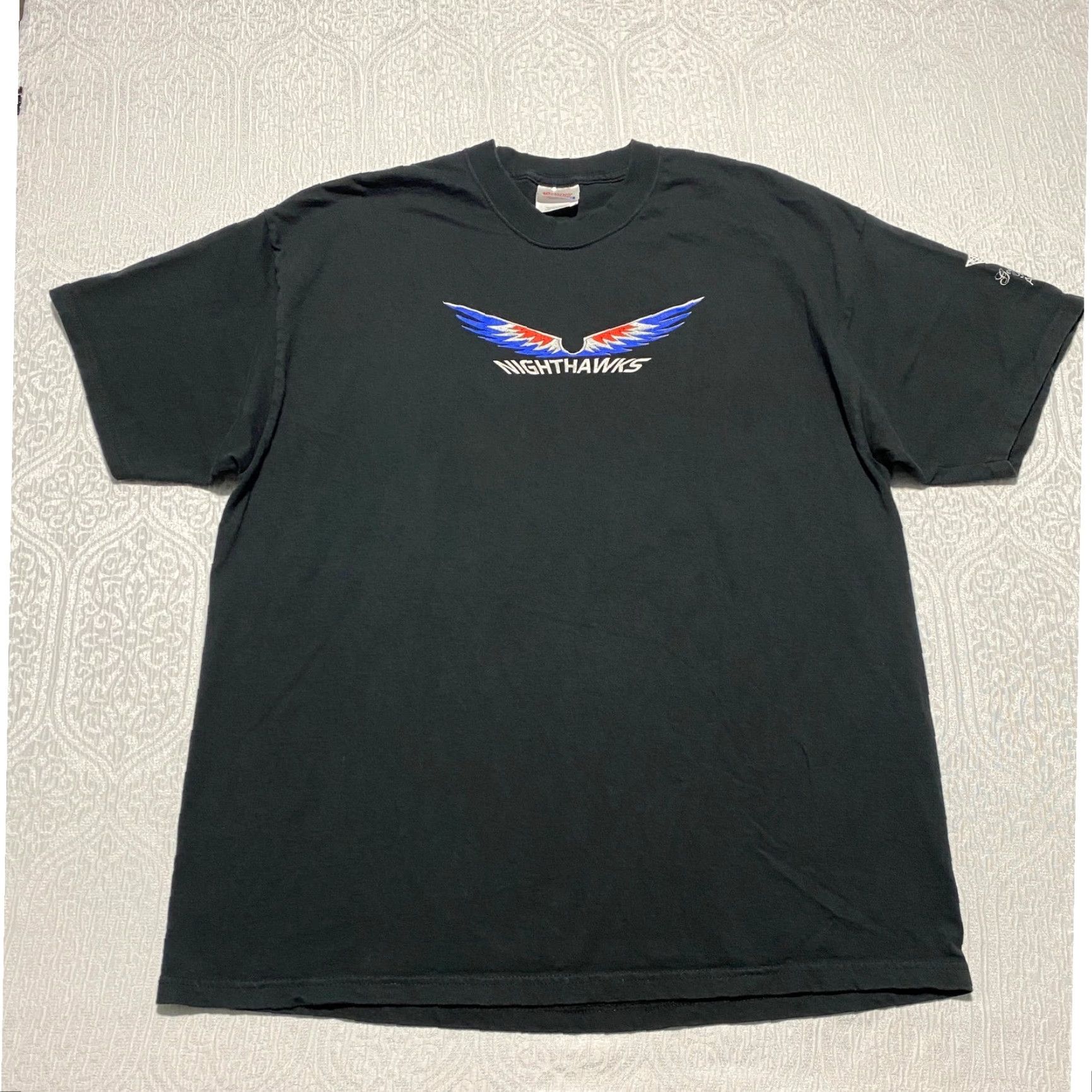 Hanes VINTAGE Hanes Heavyweight T-Shirt Fort Sill OK 2nd Platoon Nighthawks Military Black XL Crew Neck Short Sleeve Graphic Print Double-Sided USA Size US XL / EU 56 / 4 - 3 Thumbnail