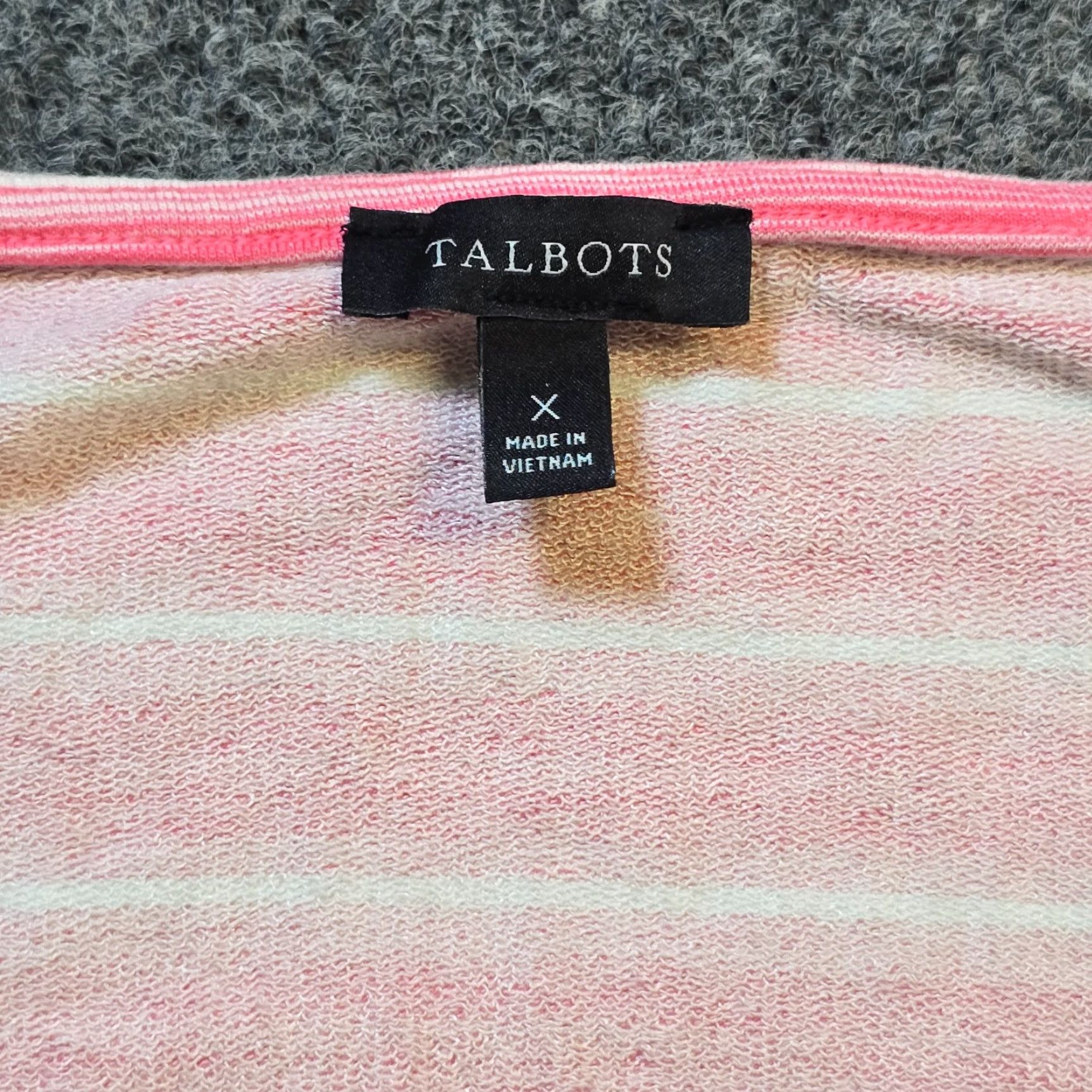 Talbots **Women's 0X Pink Striped Sheath Casual Stretch Dress** User: Women's 0X Pink Striped Sheath Casual Stretch Dress Size XL / US 12-14 / IT 48-50 - 4 Thumbnail